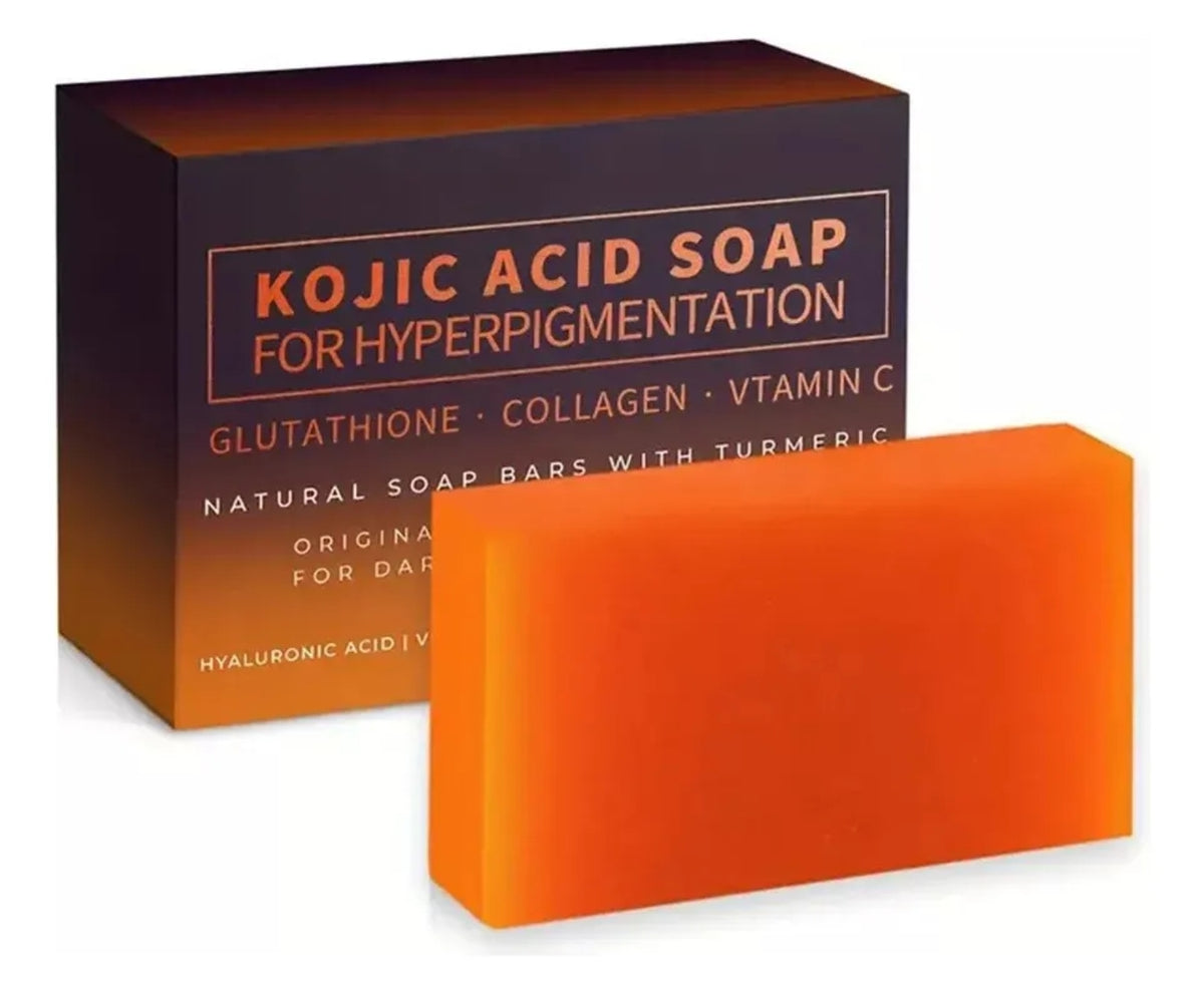 Jabón Despigmentante Con Ácido Kójico, Cúrcuma y Retinol