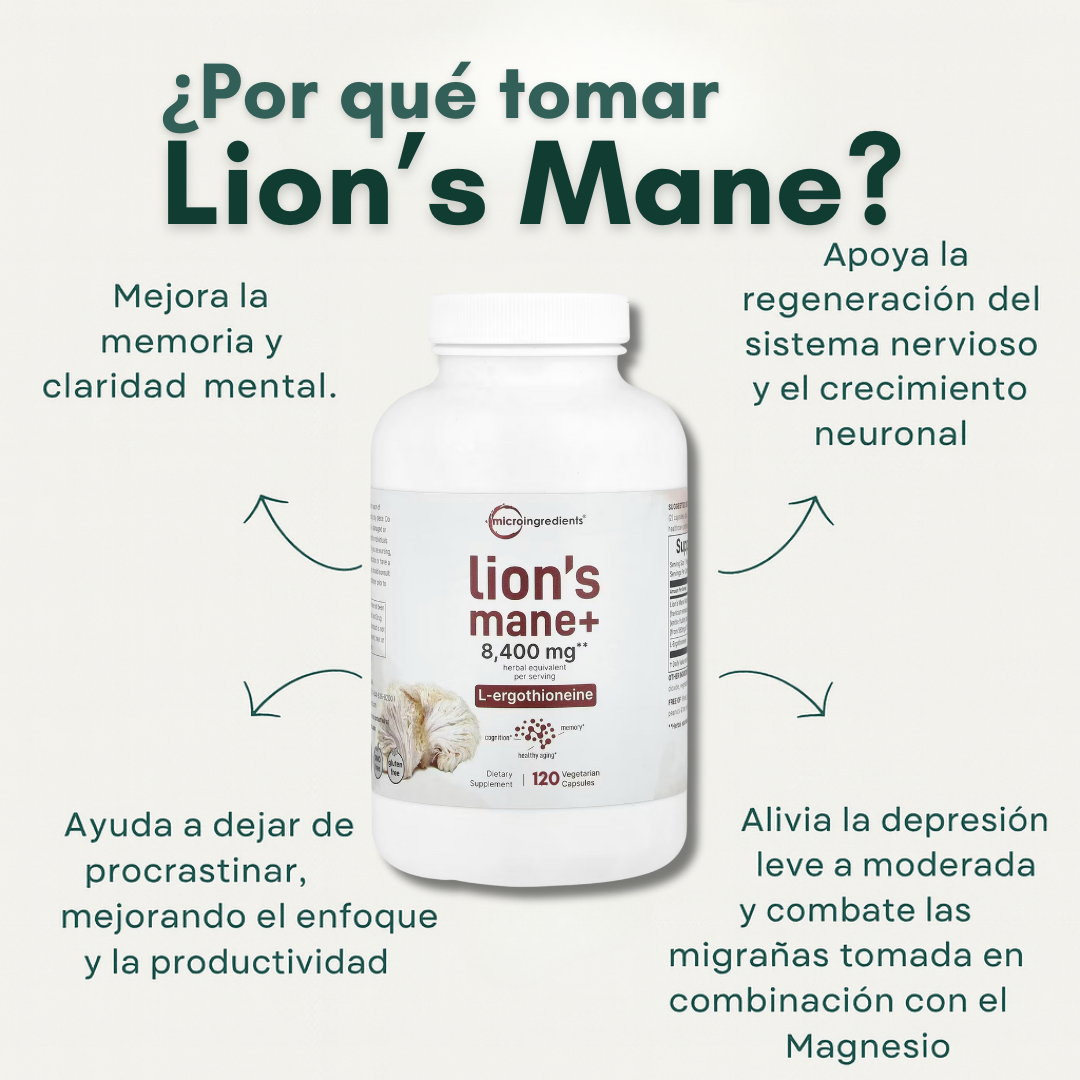 Melena de León | Lion's Mane+ 120 Cápsulas