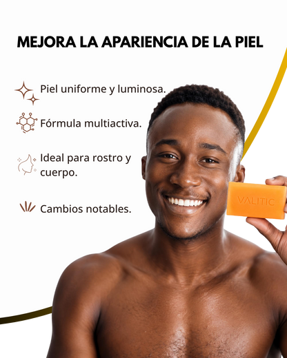 Jabón Despigmentante Con Ácido Kójico, Cúrcuma y Retinol