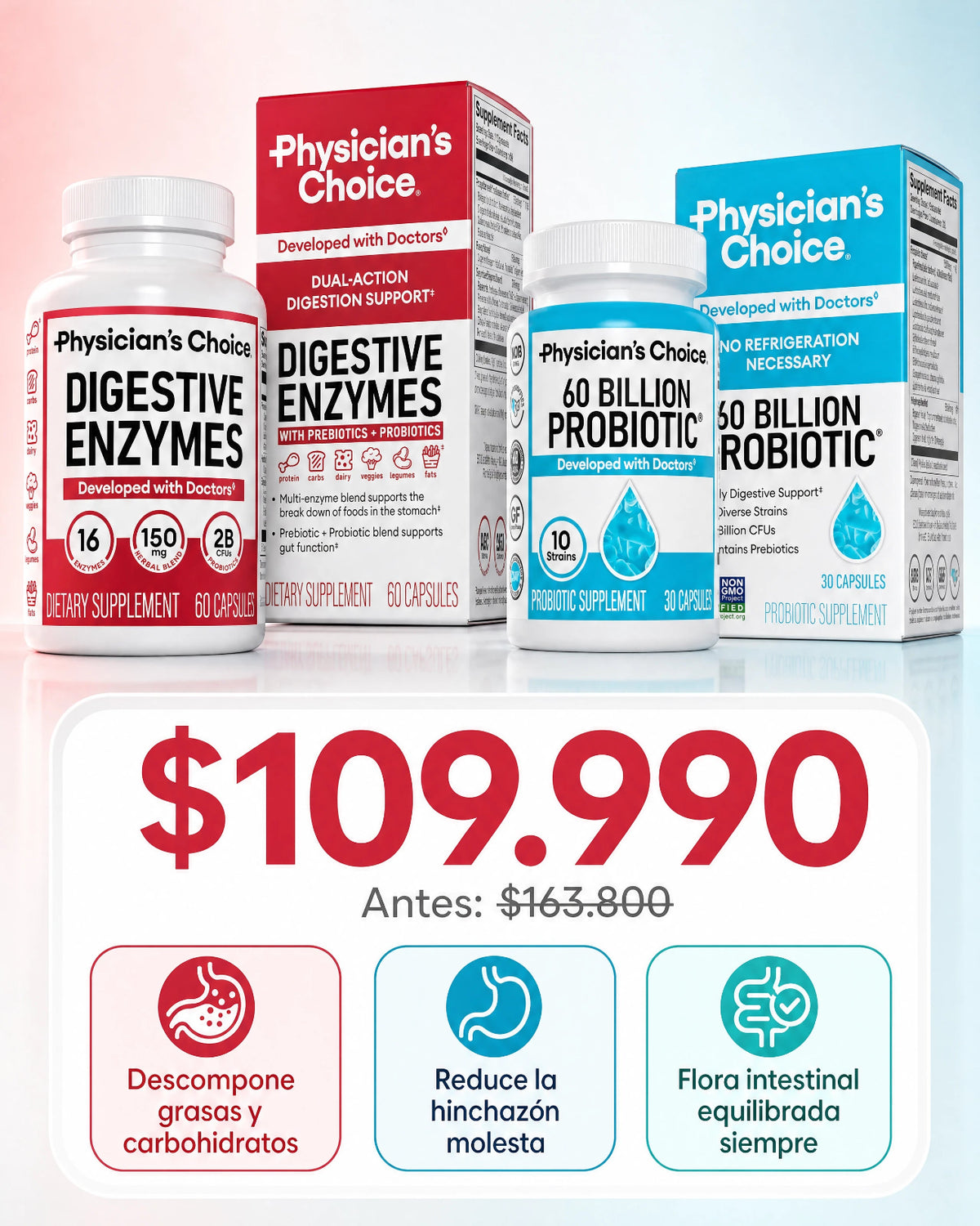 Combo Digestivo | Probióticos + Enzimas Digestivas